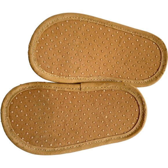 Old Navy Linen Style Bow-Tie Sandals for Baby 12-18M Tan Beige Soft Sole - Picture 6 of 8